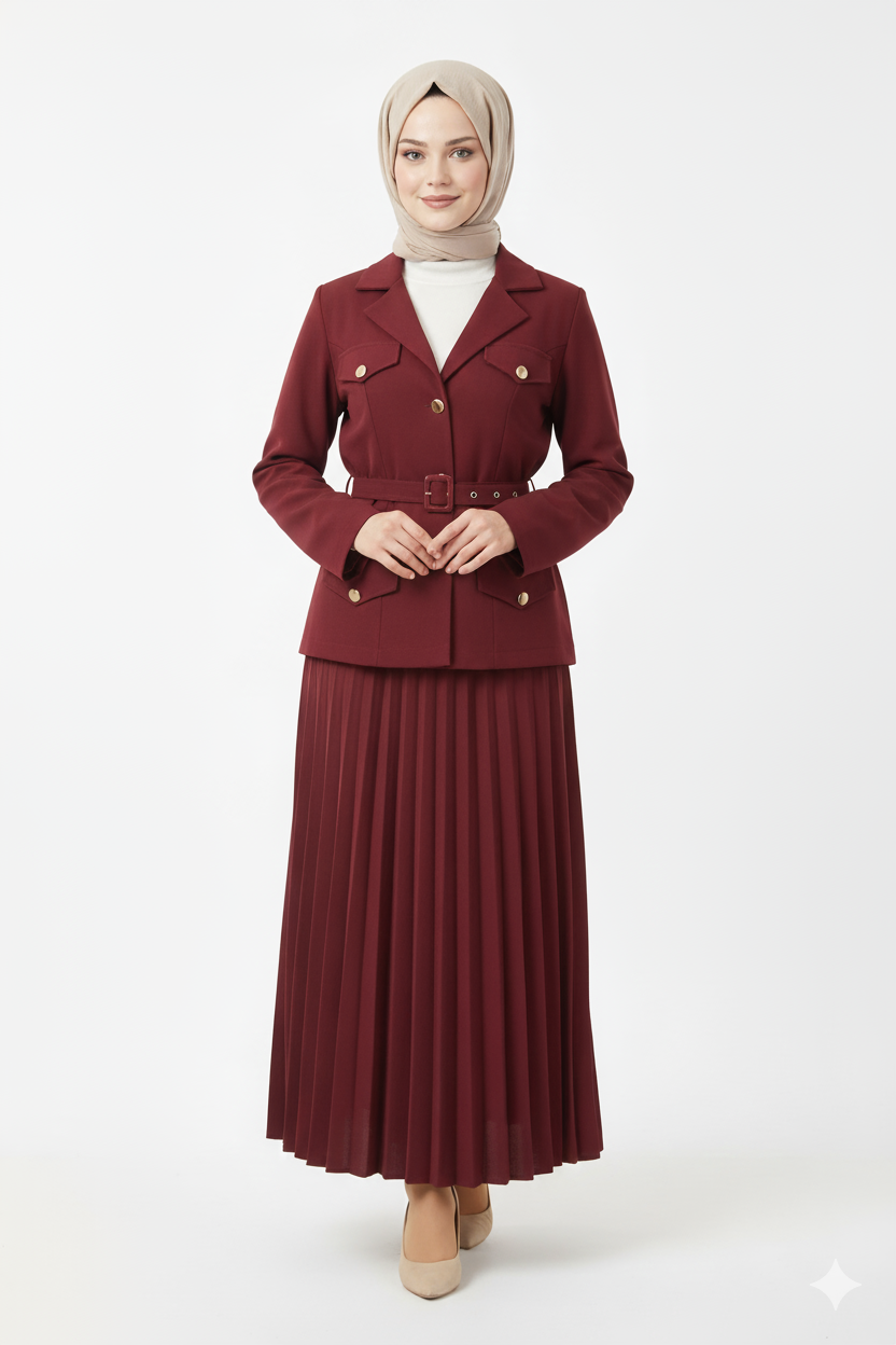 (Bordo)Yaz sezonu için mükemmel Tia takımı.