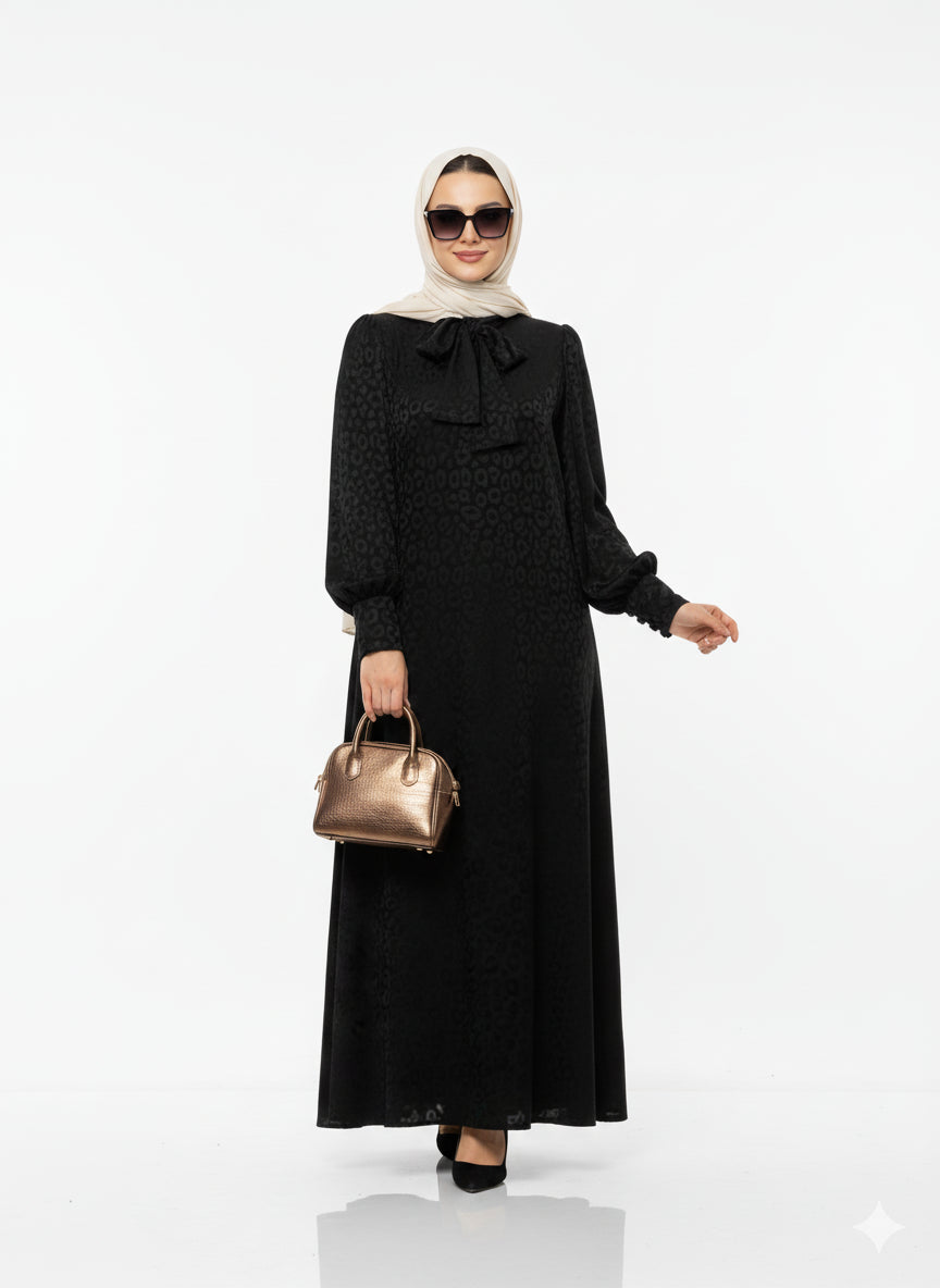 Rana yazlık günlük elbise – Siyah renk