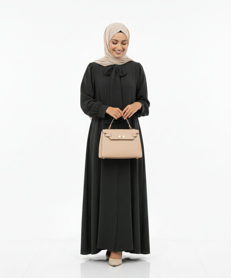 Samia Yazlık Pratik Elbise – Siyah Renk