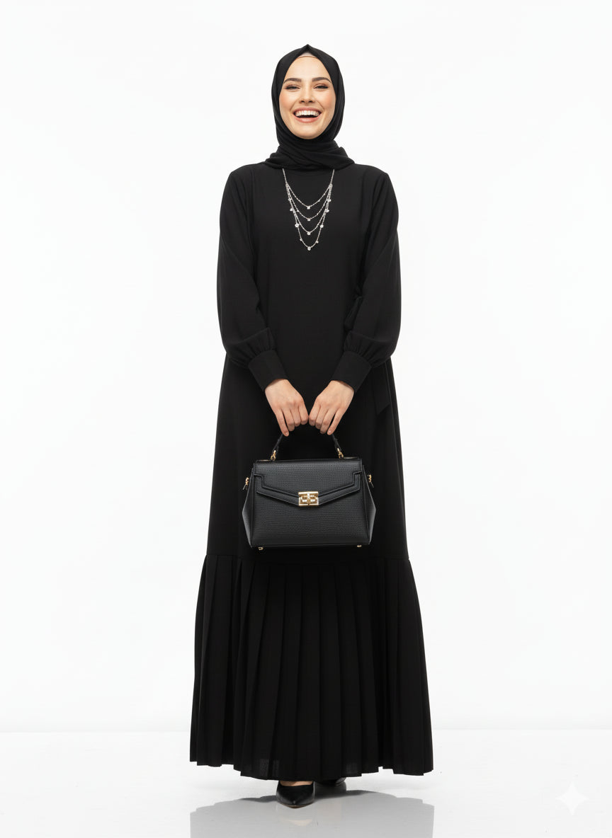 Dima yazlık günlük elbise – Siyah renk