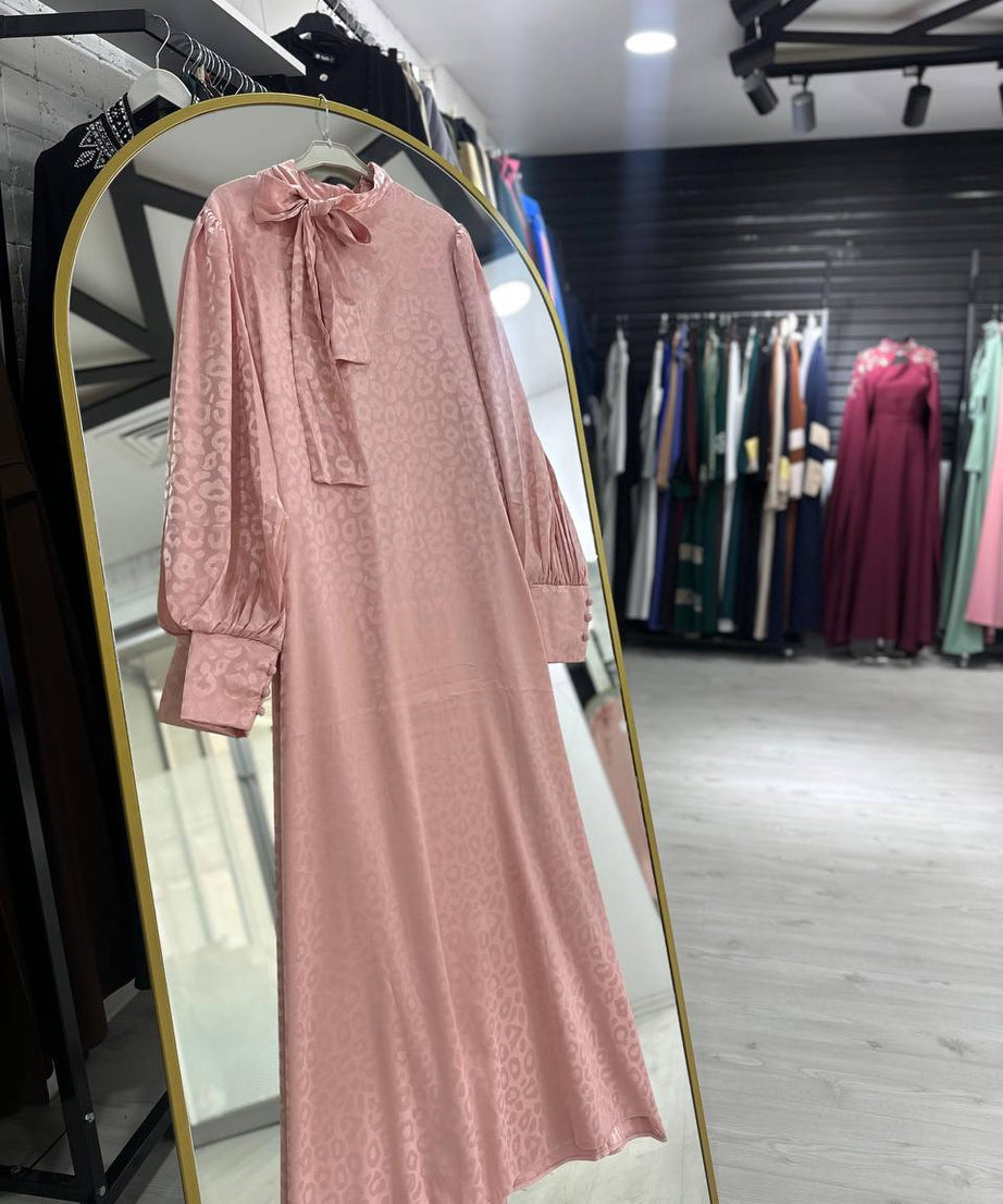 Rana yazlık günlük elbise – Pudra renk