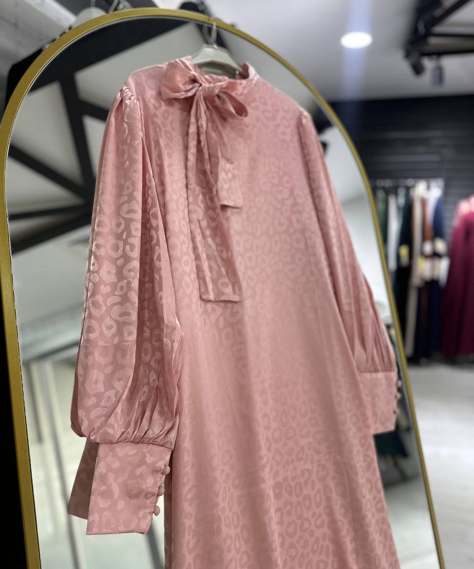 Rana yazlık günlük elbise – Pudra renk