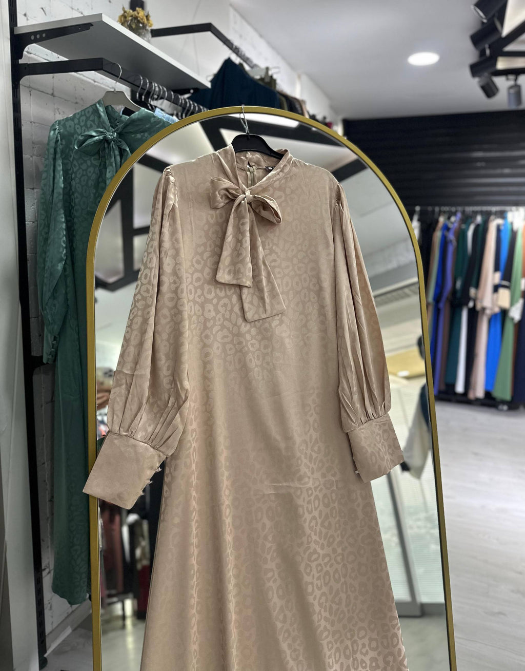 Rana yazlık günlük elbise – Bej renk