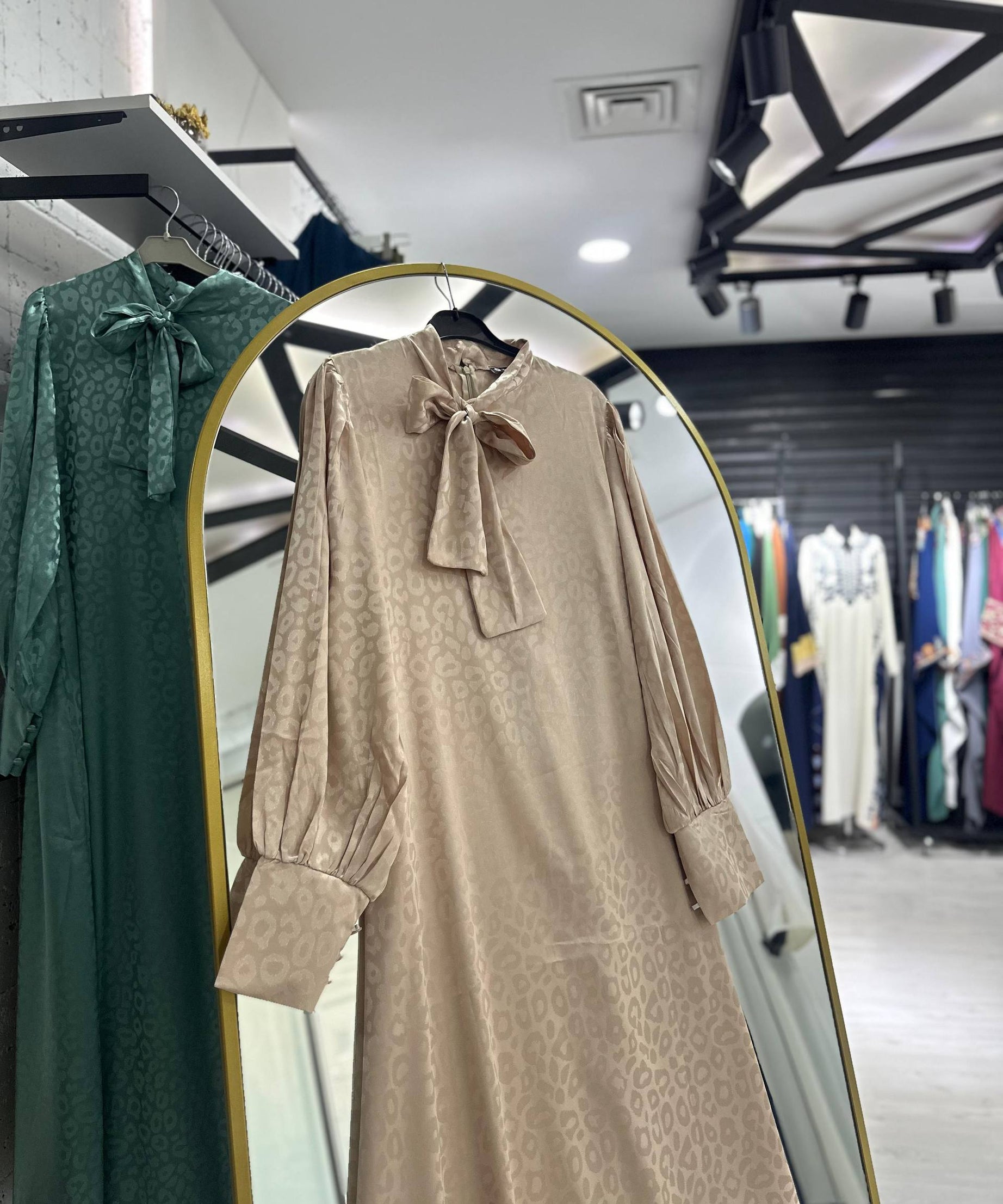 Rana yazlık günlük elbise – Bej renk