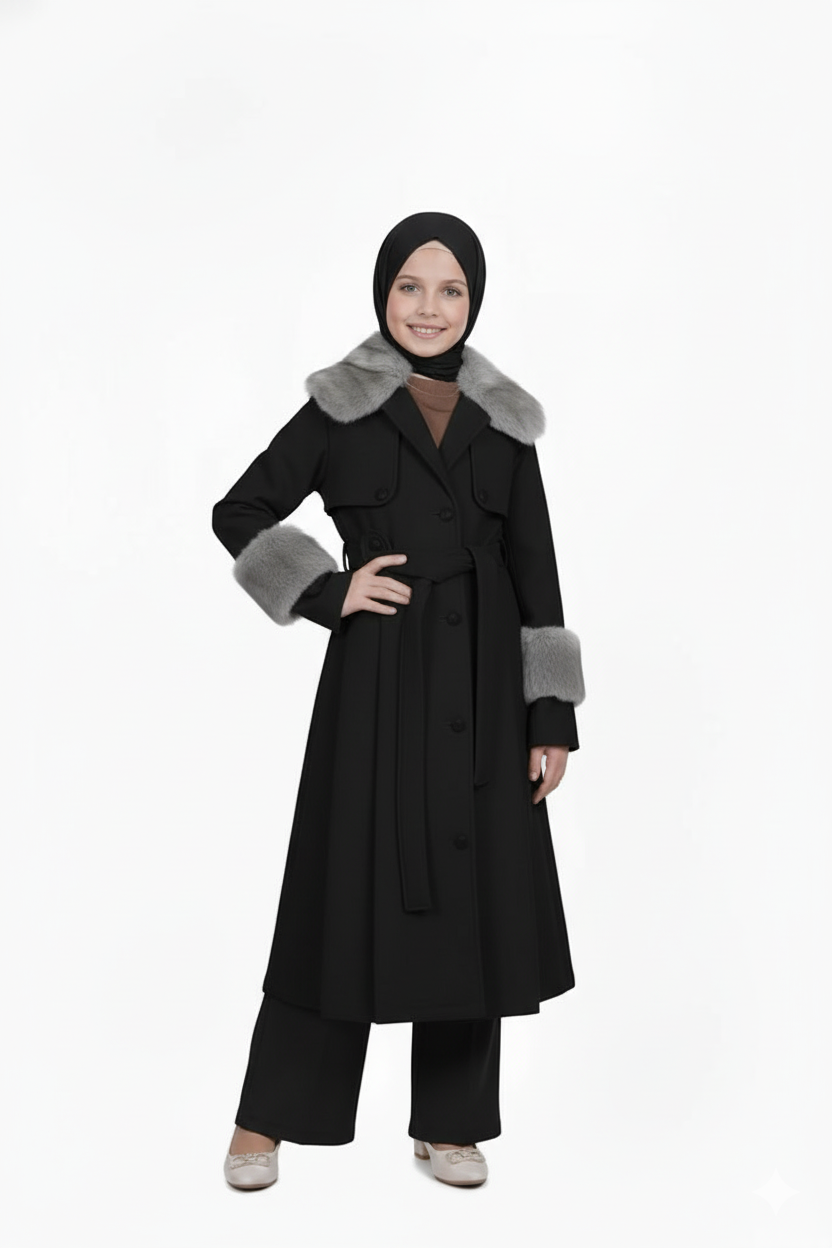 Kız için Haidi Ceket (Siyah)