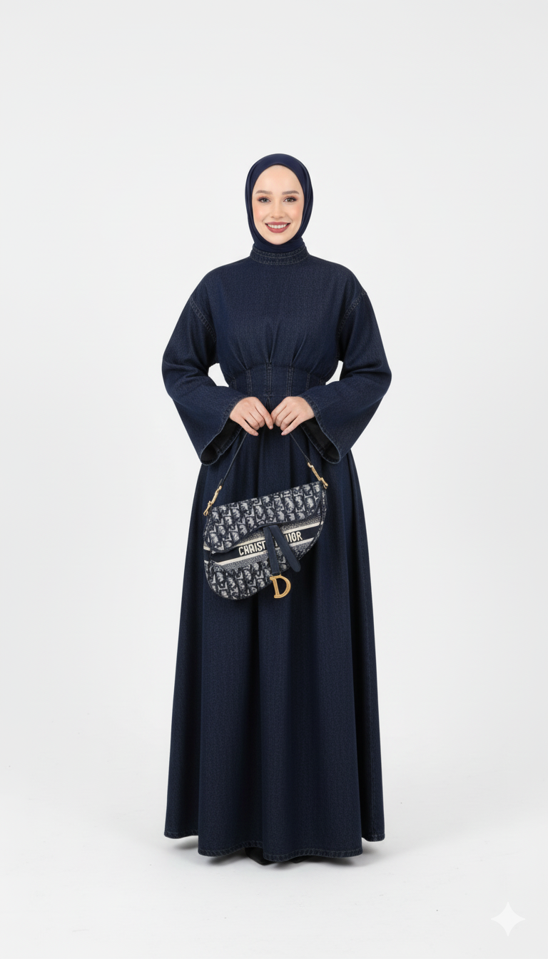 Nara Kot Elbise (Koyu)