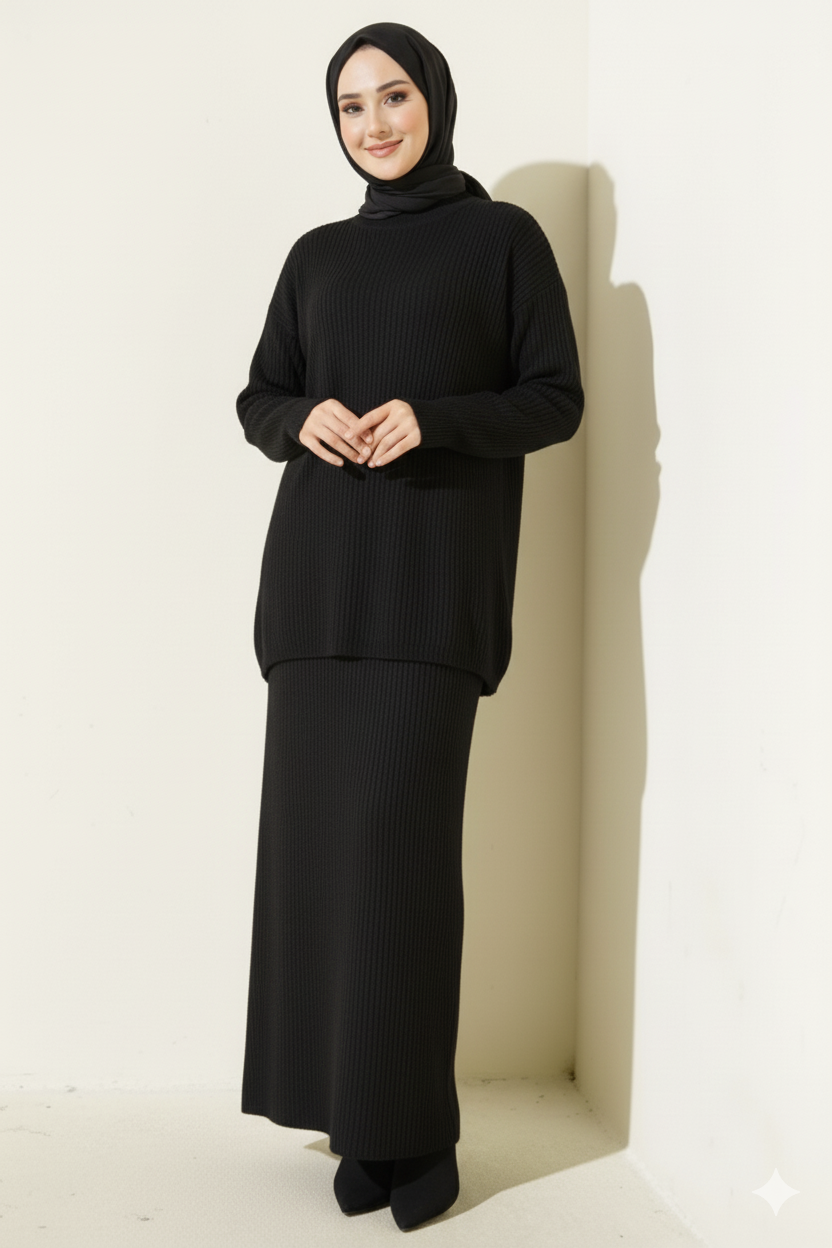 Ceyda Triko Takım (Siyah)