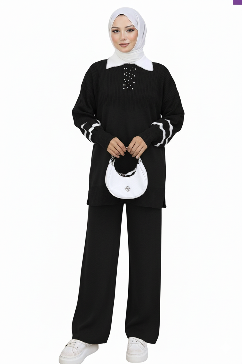 Melis Triko Takımı (Siyah)