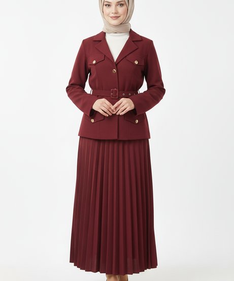 (Bordo)Yaz sezonu için mükemmel Tia takımı.