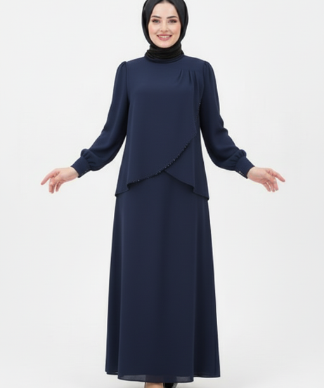Şerife Elbise (Lacivert)