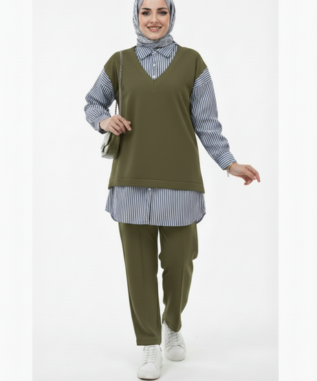 Nada Günlük Takımı (Haki)