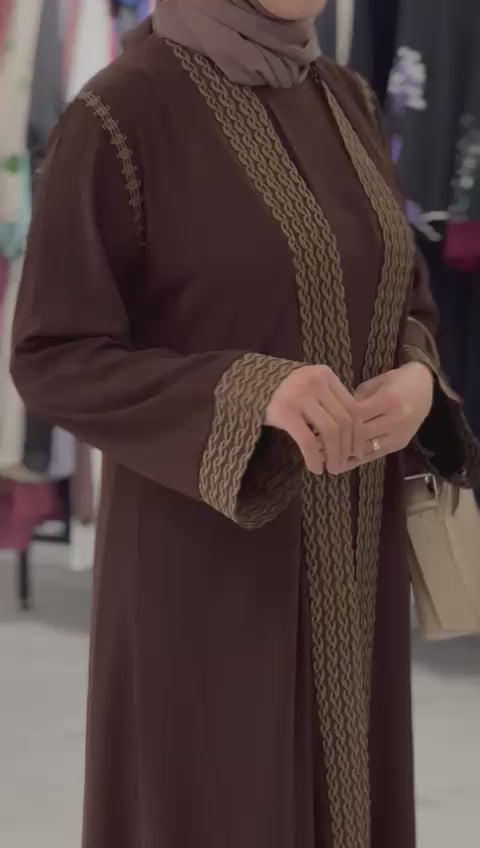 Nawaaem Abaya Takımı (Kahverengi)