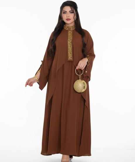 طقم ديلارا عملي صيفي اللون البني